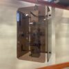 Rectangular Smoked Plexi Glass Chandelier