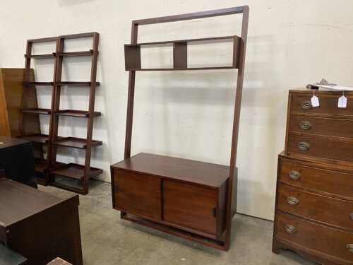 CRATE & BARREL Dark Red False-Lean Display Shelf