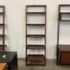 CRATE & BARREL Dark Red Leaning Ladder 5 Tier Bookshelf