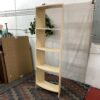 Blonde Curved Open Display Shelf