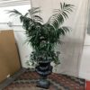 Faux Plant w/ Ornate Black Vase