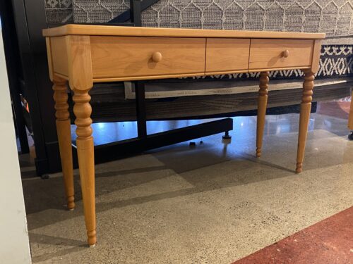 Warm Blonde False Drawer Lift-Top Sofa Table