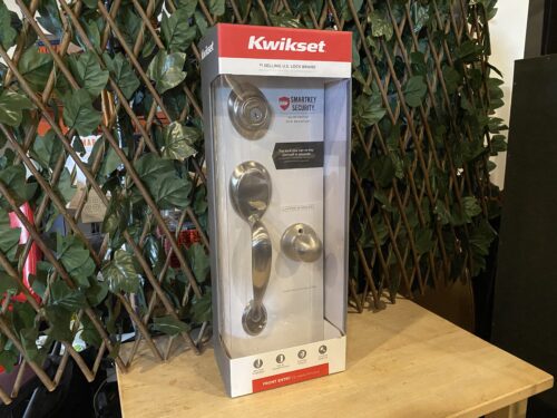 NEW! KWIKSET Dakota x Polo Single Cylinder Handle Set, Stain Nickel