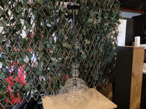 Tall Shapely Glass Shade Pendant Light