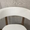 Pair of Modern White & Wood Dining Chairs