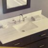 NEW! ALLEN + ROTH Dolomiti Bianco 49" White Sintered Stone Vanity Top Model #2394688