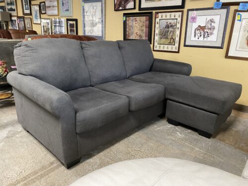 WANEK Grey 3-Seat Sofa w/ Movable Lounger