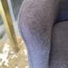 Navy Blue Wool Swivel Chair