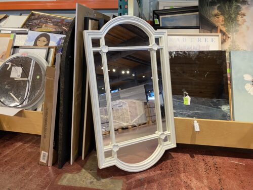 White Double Arch Wall Mirror