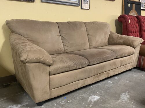 Tan Suede Couch