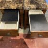 Slim Faux Marble Nightstand/Chairside Table Set (2)