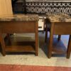 Slim Faux Marble Nightstand/Chairside Table Set (2)
