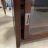 Cherry Toned Double Glass Sliding Door Media Center