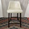 Set of 2 White & Wooden Bar Stools