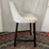 Set of 2 White & Wooden Bar Stools