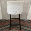 Set of 2 White & Wooden Bar Stools