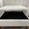 Modern White Lift Top Storage Ottoman