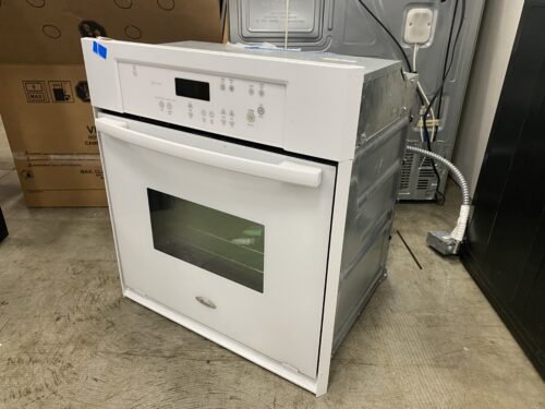 WHIRLPOOL White Glass Door In-Wall Oven