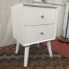 Modern White 2-Drawer Nightstand