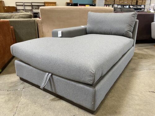JOYBIRD Holt Right Arm Heather Grey Storage Chaise