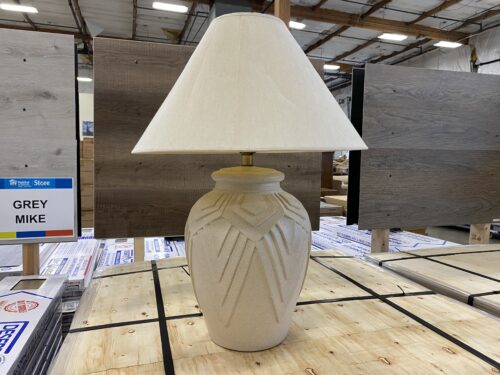 Speckled Tan Ceramic Art Deco Table Lamp