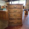 Traditional Warm Tone Tallboy Dresser