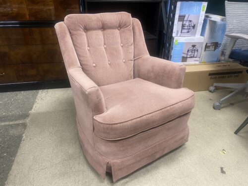Vintage Pink Swivel Rocking Chair