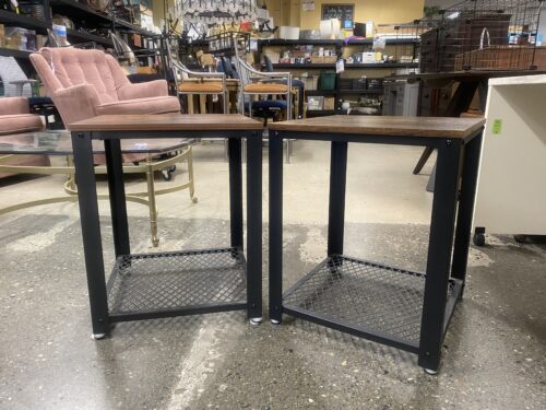 Set of Rustic Industrial Side Tables