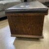 LANE Vintage Red Cedar Blanket Storage Bench with Leather Seat