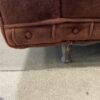 LEVITZ Vintage Fuzzy Brick Red Upholstered Sofa
