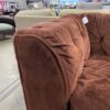 LEVITZ Vintage Fuzzy Brick Red Upholstered Sofa