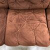 LEVITZ Vintage Fuzzy Brick Red Upholstered Sofa