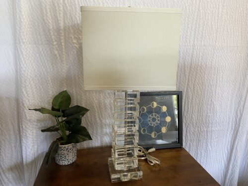Modern Stacked Glass Cubes Table Lamp