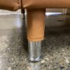 IKEA Morabo Golden Brown Leather Sofa w/ 2 Matching Ottomans