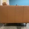 IKEA Morabo Golden Brown Leather Sofa w/ 2 Matching Ottomans