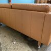 IKEA Morabo Golden Brown Leather Sofa w/ 2 Matching Ottomans