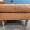 IKEA Morabo Golden Brown Leather Sofa w/ 2 Matching Ottomans