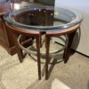 Modern Circular Glass Top End Table