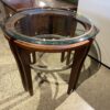 Modern Circular Glass Top End Table