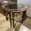 Modern Circular Glass Top End Table