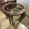 Modern Circular Glass Top End Table