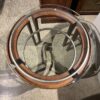 Modern Circular Glass Top End Table