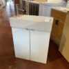 Slim 11" Depth White Single Sink Bathroom Vanity