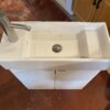 Slim 11" Depth White Single Sink Bathroom Vanity