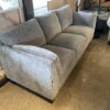 Grey Chenille Three Seater with Side Pillows