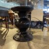 Round Glass Top Dining Table with a Hourglass Pedestal Base
