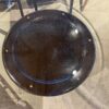 Round Glass Top Dining Table with a Hourglass Pedestal Base