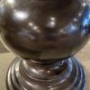 Round Glass Top Dining Table with a Hourglass Pedestal Base