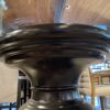 Round Glass Top Dining Table with a Hourglass Pedestal Base
