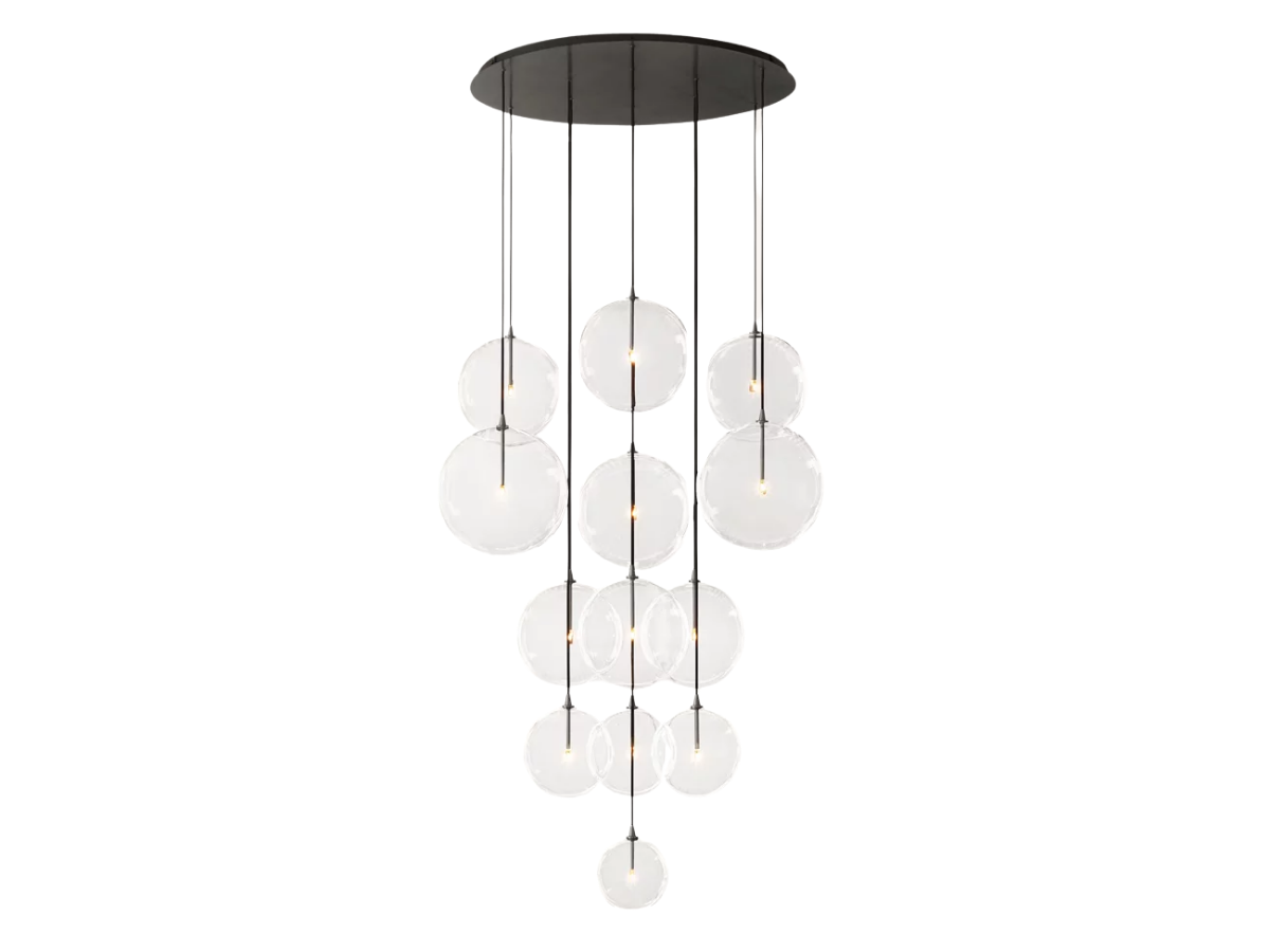 NEW! RESTORATION HARDWARE Glass Globe Mobile Cluster Chandelier 44″